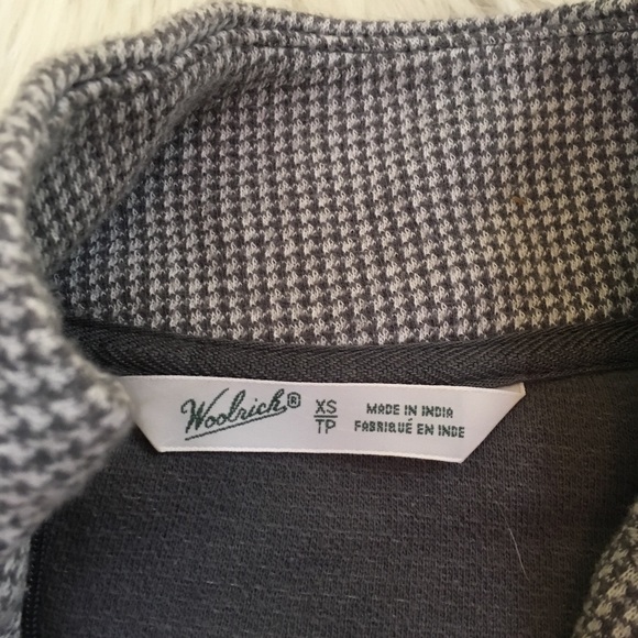 🖤SOLD🖤Woolrich Houndstooth 1/2 Zip Jacket - Picture 4 of 6